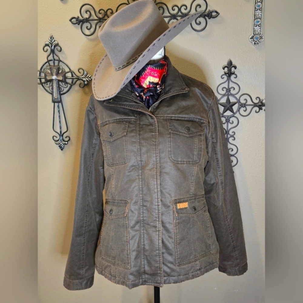 OUTBACK TRADING CO Western Faux Leather Barn Coat